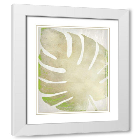 Tropical Palms 2 White Modern Wood Framed Art Print with Double Matting by Allen, Kimberly