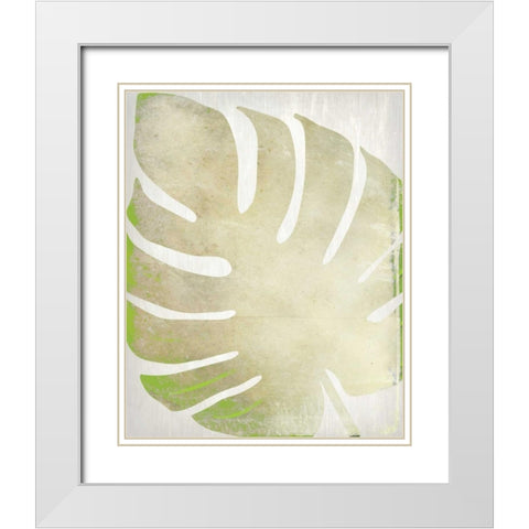 Tropical Palms 2 White Modern Wood Framed Art Print with Double Matting by Allen, Kimberly
