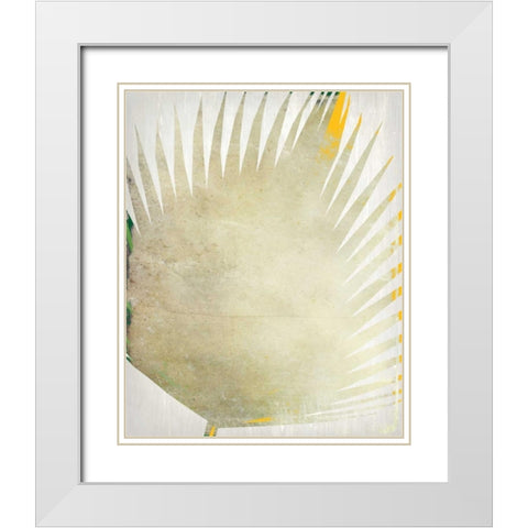 Tropical Palms 3 White Modern Wood Framed Art Print with Double Matting by Allen, Kimberly