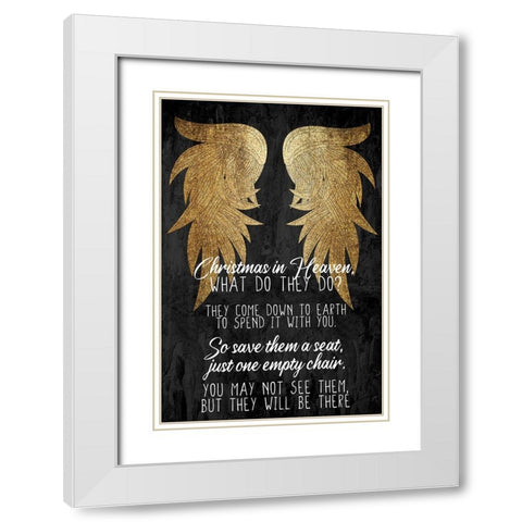 Christmas In Heaven White Modern Wood Framed Art Print with Double Matting by Allen, Kimberly