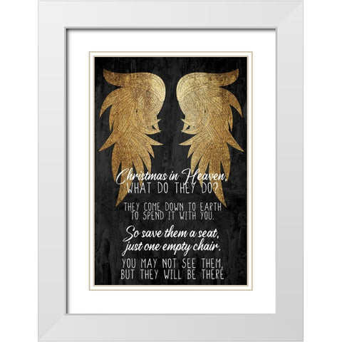 Christmas In Heaven White Modern Wood Framed Art Print with Double Matting by Allen, Kimberly