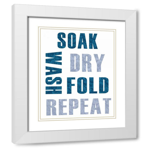 Clothespin 2 White Modern Wood Framed Art Print with Double Matting by Allen, Kimberly