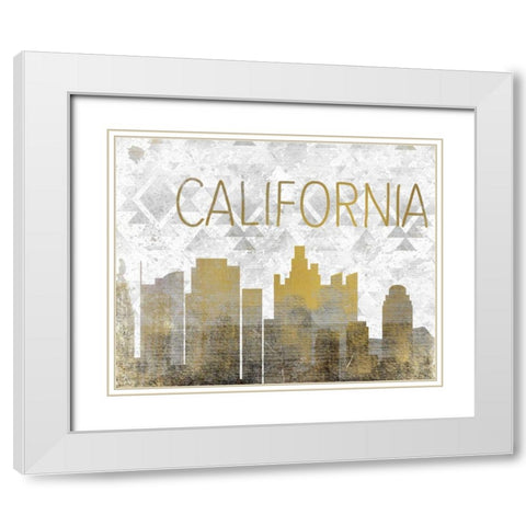 California State White Modern Wood Framed Art Print with Double Matting by Allen, Kimberly