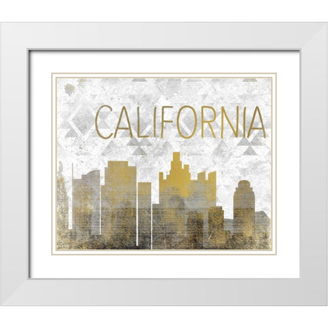California State White Modern Wood Framed Art Print with Double Matting by Allen, Kimberly