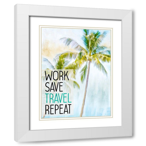Work Travel White Modern Wood Framed Art Print with Double Matting by Allen, Kimberly