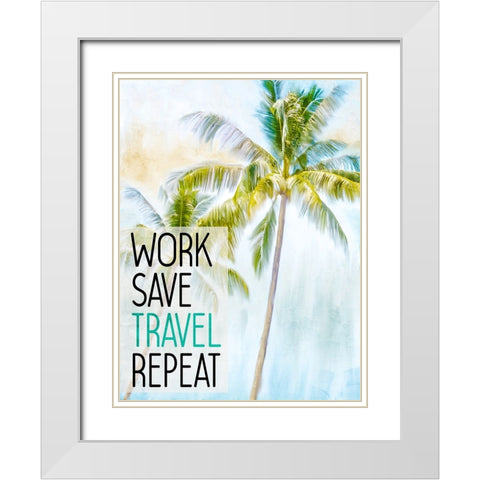 Work Travel White Modern Wood Framed Art Print with Double Matting by Allen, Kimberly