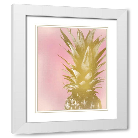 Sweet Pinneapple 2 White Modern Wood Framed Art Print with Double Matting by Allen, Kimberly