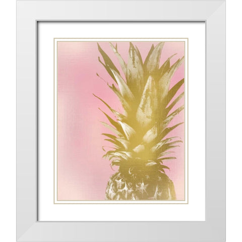 Sweet Pinneapple 2 White Modern Wood Framed Art Print with Double Matting by Allen, Kimberly