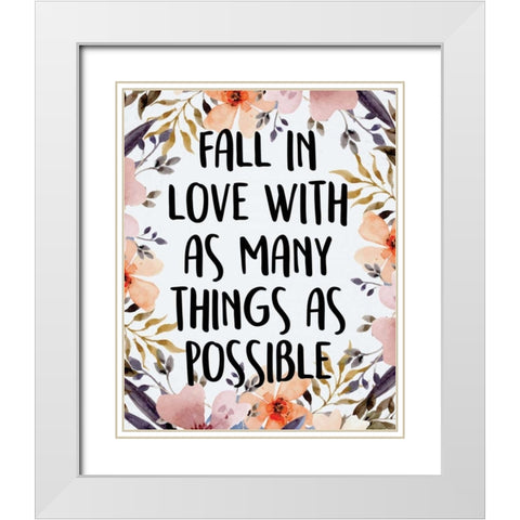 Wildflower Dreams 1 White Modern Wood Framed Art Print with Double Matting by Allen, Kimberly