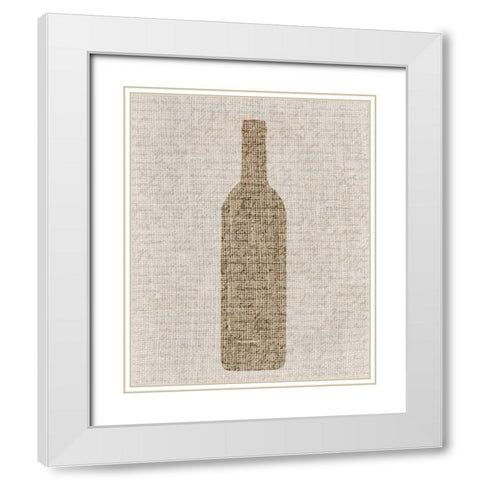 Linen Wine 2 White Modern Wood Framed Art Print with Double Matting by Allen, Kimberly