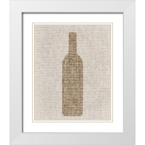 Linen Wine 2 White Modern Wood Framed Art Print with Double Matting by Allen, Kimberly