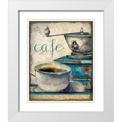 Cafe Latte 1 White Modern Wood Framed Art Print with Double Matting by Allen, Kimberly