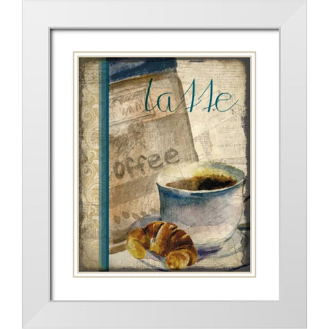 Cafe Latte 2 White Modern Wood Framed Art Print with Double Matting by Allen, Kimberly
