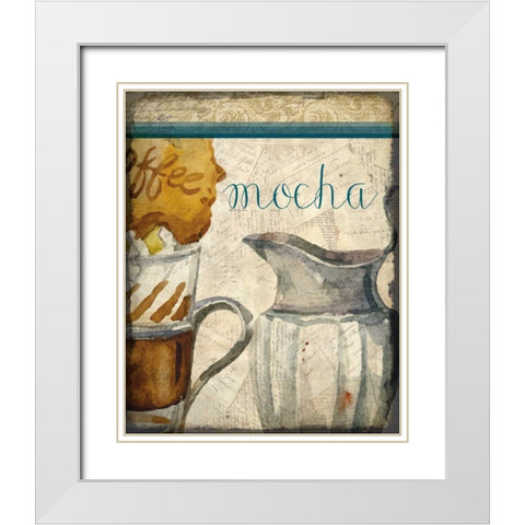 Cafe Latte 3 White Modern Wood Framed Art Print with Double Matting by Allen, Kimberly
