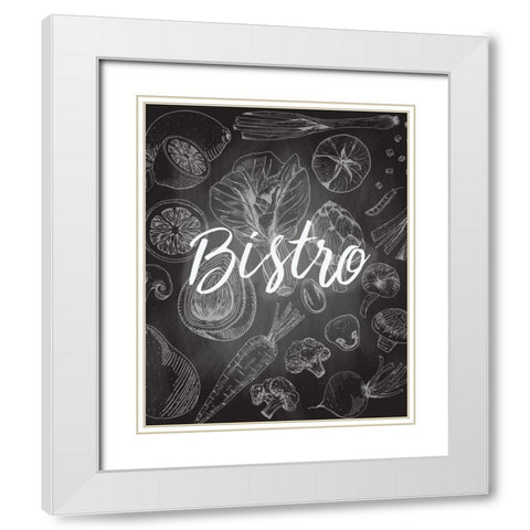 Chalkboard Kitchen 2 White Modern Wood Framed Art Print with Double Matting by Allen, Kimberly
