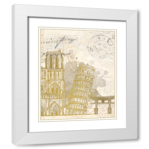 Bucket List B White Modern Wood Framed Art Print with Double Matting by Allen, Kimberly