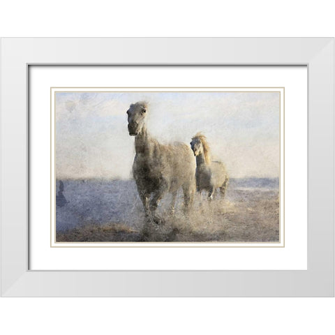 Running Free White Modern Wood Framed Art Print with Double Matting by Allen, Kimberly