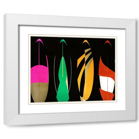 Going Surfing B White Modern Wood Framed Art Print with Double Matting by Kimberly, Allen