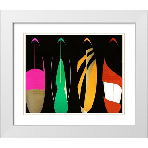 Going Surfing B White Modern Wood Framed Art Print with Double Matting by Kimberly, Allen