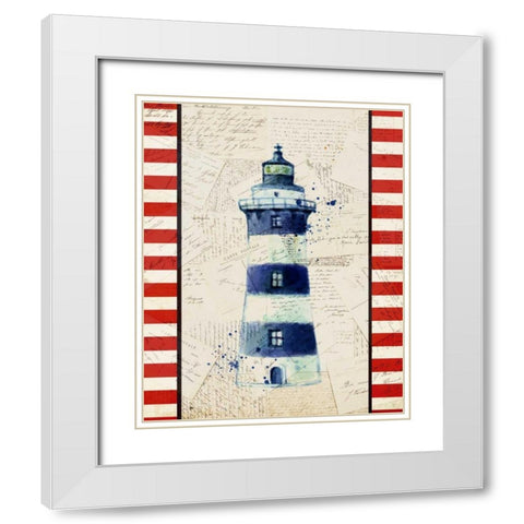 Postcards from the Sea 1 White Modern Wood Framed Art Print with Double Matting by Allen, Kimberly