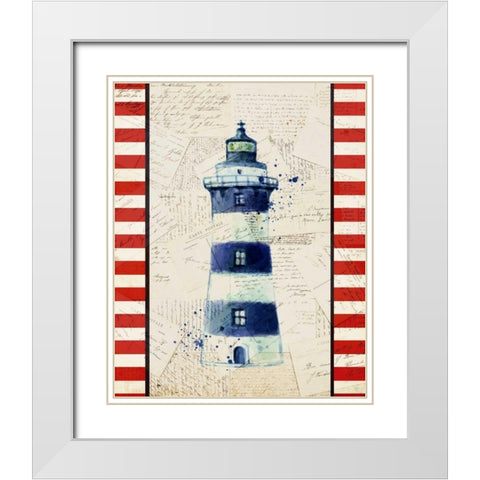 Postcards from the Sea 1 White Modern Wood Framed Art Print with Double Matting by Allen, Kimberly