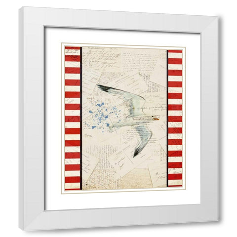 Postcards from the Sea 3 White Modern Wood Framed Art Print with Double Matting by Allen, Kimberly