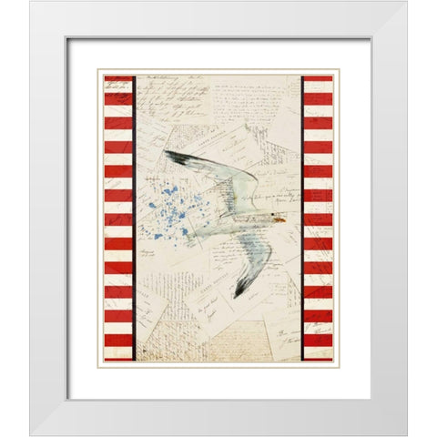 Postcards from the Sea 3 White Modern Wood Framed Art Print with Double Matting by Allen, Kimberly