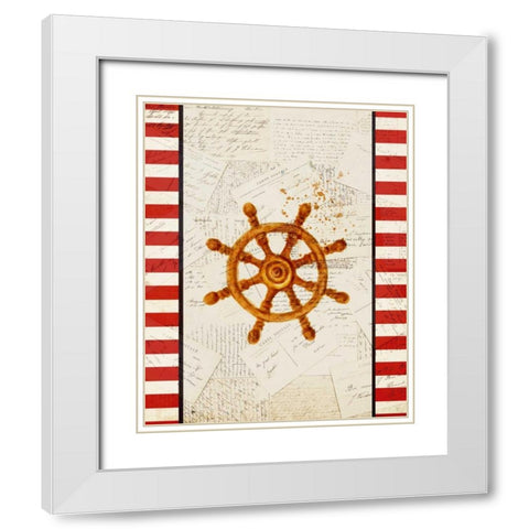 Postcards from the Sea 4 White Modern Wood Framed Art Print with Double Matting by Allen, Kimberly