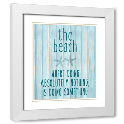 The Beach White Modern Wood Framed Art Print with Double Matting by Allen, Kimberly