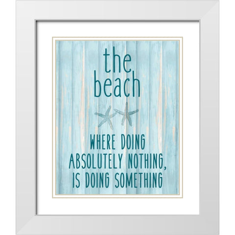 The Beach White Modern Wood Framed Art Print with Double Matting by Allen, Kimberly