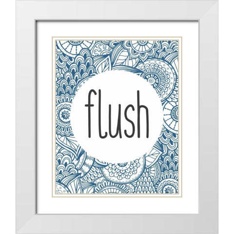 Wash 3 White Modern Wood Framed Art Print with Double Matting by Allen, Kimberly