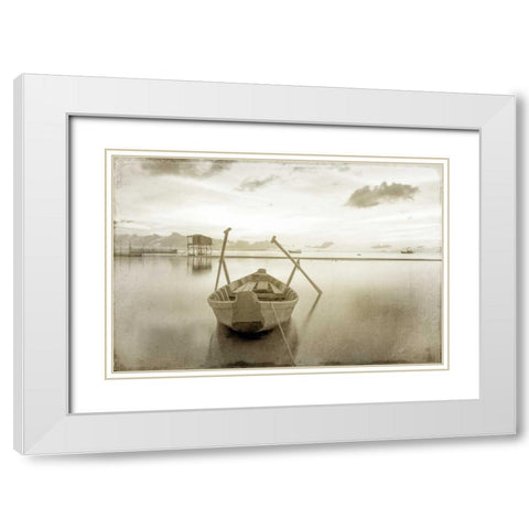 Sunrise on the Lake White Modern Wood Framed Art Print with Double Matting by Allen, Kimberly