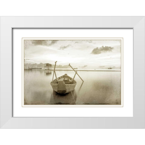 Sunrise on the Lake White Modern Wood Framed Art Print with Double Matting by Allen, Kimberly
