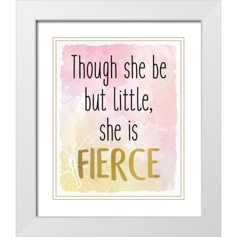 Fierce White Modern Wood Framed Art Print with Double Matting by Allen, Kimberly