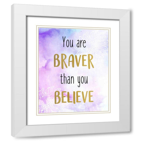 You Are 1 White Modern Wood Framed Art Print with Double Matting by Allen, Kimberly