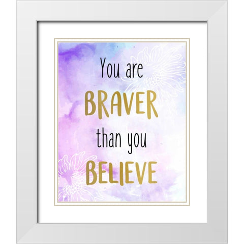 You Are 1 White Modern Wood Framed Art Print with Double Matting by Allen, Kimberly