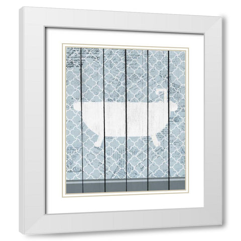 Relax Time 1 White Modern Wood Framed Art Print with Double Matting by Allen, Kimberly