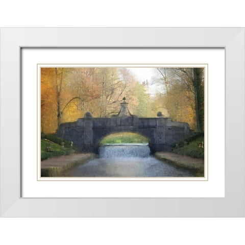 Across the Bridge White Modern Wood Framed Art Print with Double Matting by Allen, Kimberly