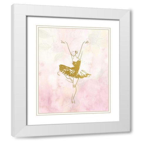 Movement 1 White Modern Wood Framed Art Print with Double Matting by Allen, Kimberly