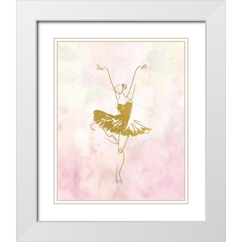 Movement 1 White Modern Wood Framed Art Print with Double Matting by Allen, Kimberly