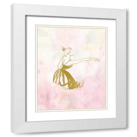 Movement 2 White Modern Wood Framed Art Print with Double Matting by Allen, Kimberly