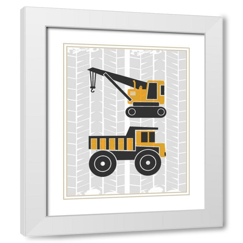 Build Explore 1 White Modern Wood Framed Art Print with Double Matting by Allen, Kimberly