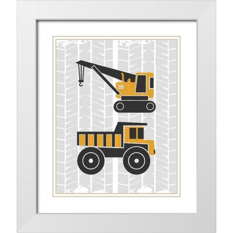 Build Explore 1 White Modern Wood Framed Art Print with Double Matting by Allen, Kimberly