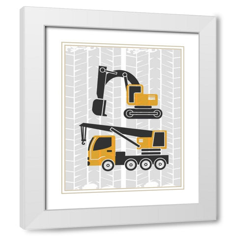 Build Explore 3 White Modern Wood Framed Art Print with Double Matting by Allen, Kimberly