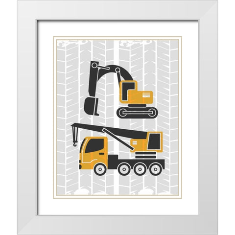 Build Explore 3 White Modern Wood Framed Art Print with Double Matting by Allen, Kimberly