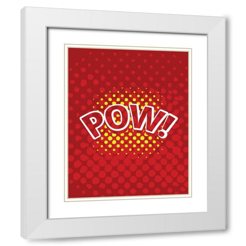 Super 1 White Modern Wood Framed Art Print with Double Matting by Allen, Kimberly