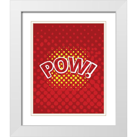 Super 1 White Modern Wood Framed Art Print with Double Matting by Allen, Kimberly