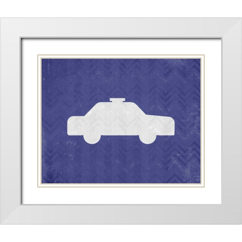 Lets Drive 1 White Modern Wood Framed Art Print with Double Matting by Allen, Kimberly