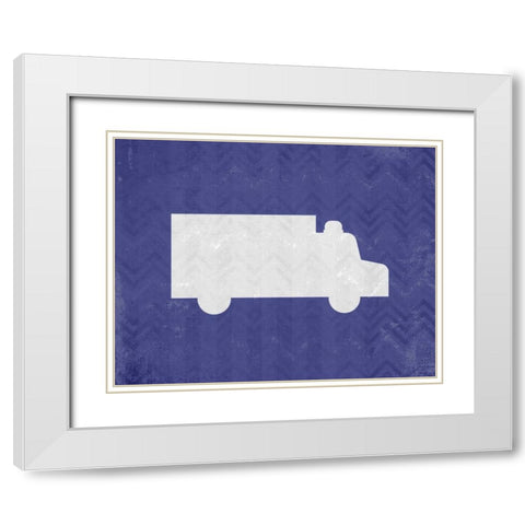 Lets Drive 3 White Modern Wood Framed Art Print with Double Matting by Allen, Kimberly