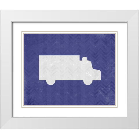 Lets Drive 3 White Modern Wood Framed Art Print with Double Matting by Allen, Kimberly